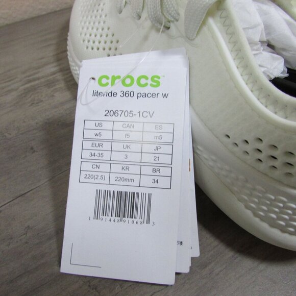 Crocs Women's 5 Literide 360 Pacer Water Shoes - Almost White - Picture 4 of 4